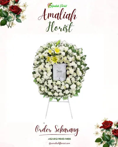 Krans Bunga Duka Cita di Sumowono